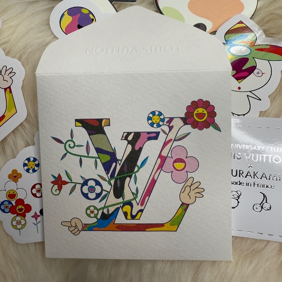 Louis Vuitton x Takashi Murakami Packaging: Ribbon, Tag, Paper Bag, Sticker Set - Picture 8 of 10